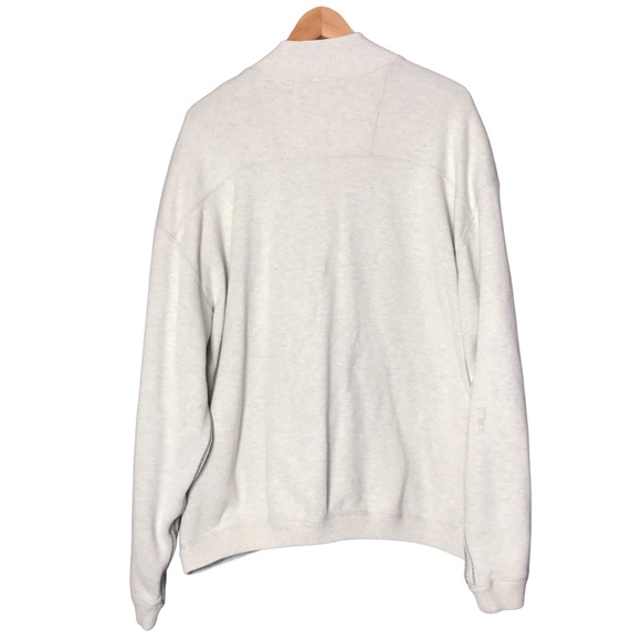 Tommy Bahama Cream Grey Reversible 1/4 Zip Sweater Pullover Long Sleeve Men’s XL - Picture 8 of 16